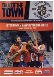 Programme: Luton Town FC vs Hayes & Yeading United (9th Apr 2012)