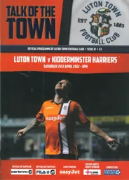 Programme: Luton Town FC vs Kidderminster Harriers (21st Apr 2012)