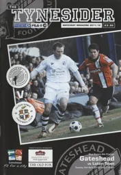 Programme: Gateshead vs Luton Town FC (24th Apr 2012)