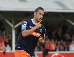 Stuart Fleetwood gives the home fans the silent treatment after scoring the third goal