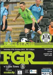 Programme: Forest Green Rovers vs Luton Town FC (27th Oct 2012)