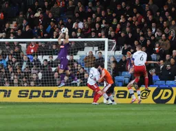 Mark Tyler safely catches the ball
