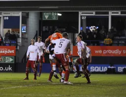 Jonathan Smith heads in Town`s second goal
