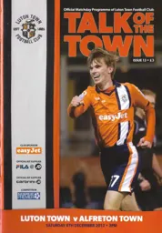 Programme: Luton Town FC vs Alfreton Town (8th Dec 2012)