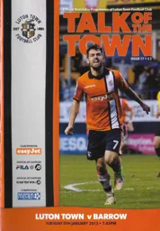 Programme: Luton Town FC vs Barrow (8th Jan 2013)