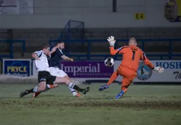 Stuart Fleetwood goes close to breaking the deadlock