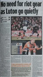 Match Report: Luton Town FC vs Millwall (16th Feb 2013)