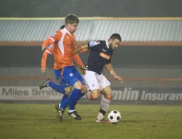 Stuart Fleetwood keeps his eyes focused on the ball