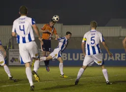 JJ O`Donnell directs a header towards goal