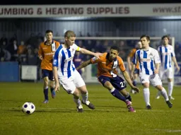 Andre Gray looks for a way through