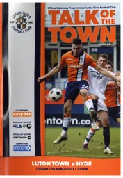 Programme: Luton Town FC vs Hyde (12th Mar 2013)