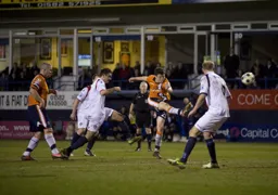 Matt Robinson`s shot goes too high