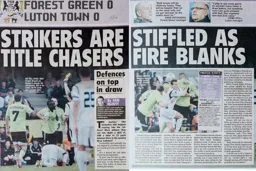 Match Report: Forest Green Rovers vs Luton Town FC (24th Aug 2013)