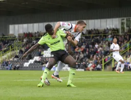 Jon Shaw battles for the ball