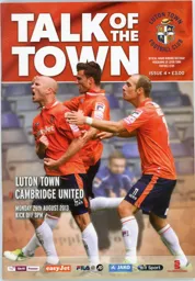 Programme: Luton Town FC vs Cambridge United (26th Aug 2013)