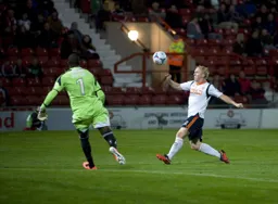 Mark Cullen goes for goal