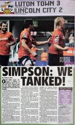 Match Report: Luton Town FC vs Lincoln City (21st Sep 2013)