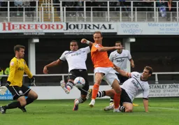 Paul Benson tries to get a shot away