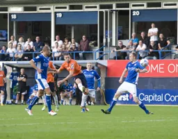 Alex Wall on the way to scoring the winning goal