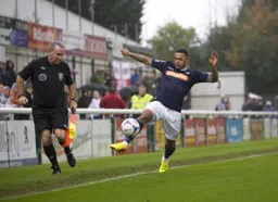Andre Gray takes control of the ball