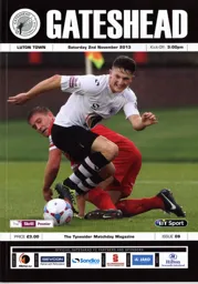 Programme: Gateshead vs Luton Town FC (2nd Nov 2013)