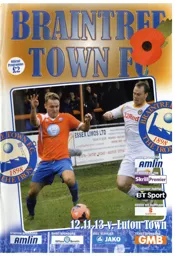 Programme: Braintree Town vs Luton Town FC (12th Nov 2013)