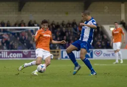 Jonathan Smith challenging for the ball