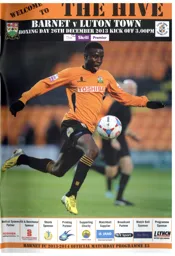 Programme: Barnet vs Luton Town FC (26th Dec 2013)