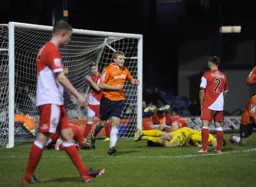Scott Griffiths moments after scoring