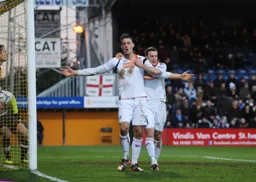 Alex Wall celebrates putting Luton 2-0 up