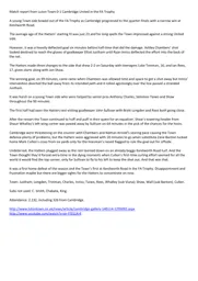 Match Report: Luton Town FC vs Cambridge United (14th Jan 2014)