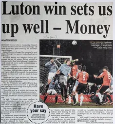 Match Report: Luton Town FC vs Cambridge United (14th Jan 2014)