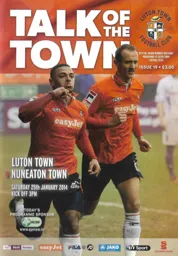 Programme: Luton Town FC vs Nuneaton Town (25th Jan 2014)