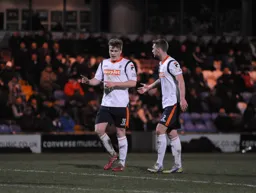 Cameron McGeehan and Fraser Franks talking tactics