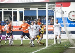 Paul Benson heads home from close range