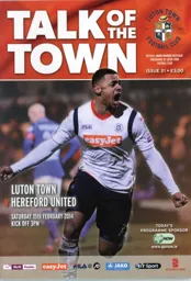 Programme: Luton Town FC vs Hereford United (15th Feb 2014)
