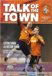 Programme: Luton Town FC vs Alfreton Town (1st Mar 2014)