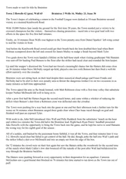 Match Report: Luton Town FC vs Braintree Town (12th Apr 2014)