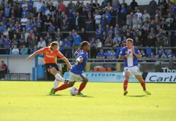 Luke Rooney fires in a shot