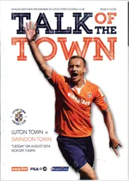 Programme: Luton Town FC vs Swindon Town (12th Aug 2014)