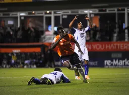 Pelly Mpanzu celebrates his goal