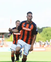 Alex Wall and Jim Stevenson celebrate the winner