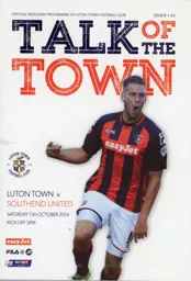 Programme: Luton Town FC vs Southend United (11th Oct 2014)
