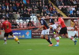 Jake Howells fires in a shot