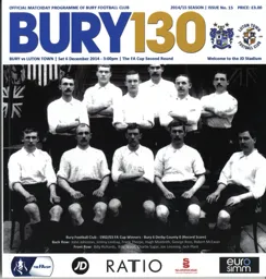Programme: Bury vs Luton Town FC (6th Dec 2014)