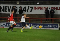 Mark Cullen fires in a shot