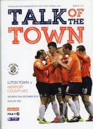 Programme: Luton Town FC vs Newport County AFC (20th Dec 2014)