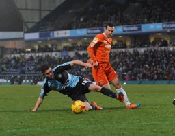 Shaun Whalley beats his man