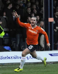 Luke Rooney celebrates his goal