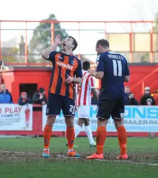 Shaun Whalley celebrates his goal